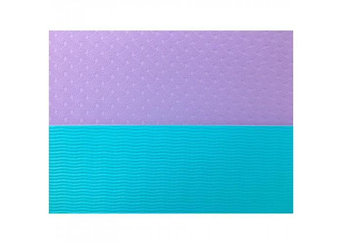 Коврик (мат) для йоги та фітнесу Sportcraft TPE 6 мм ES0075 Purple/Blue