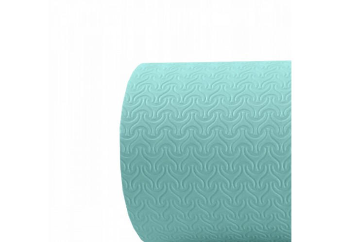Коврик (мат) для йоги та фітнесу SportVida TPE 6 мм SV-HK0228 Sky Blue/Pink