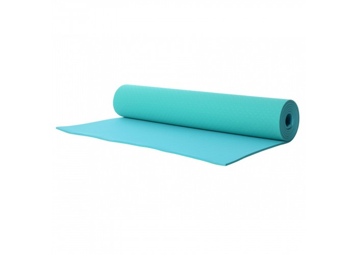 Коврик (мат) для йоги та фітнесу Sportcraft TPE 6 мм ES0077 Mint/Blue
