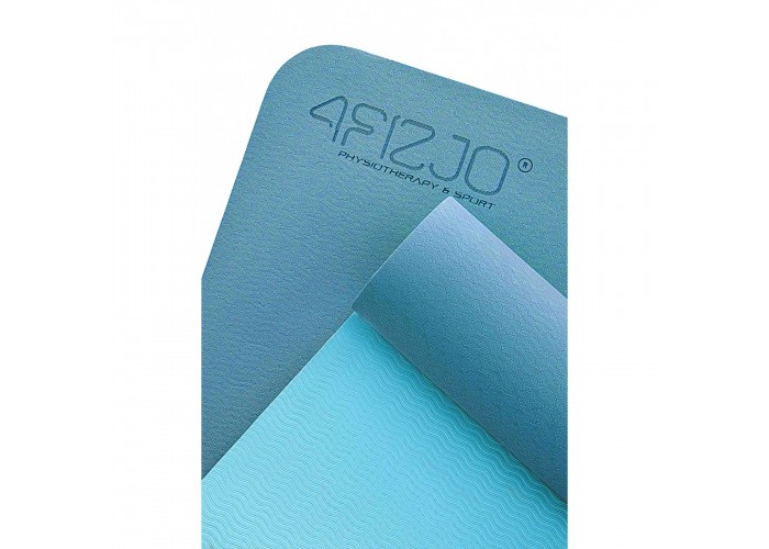 Килимок спортивний 4FIZJO TPE 4 мм для йоги та фітнесу 4FJ0334 Blue/Sky Blue