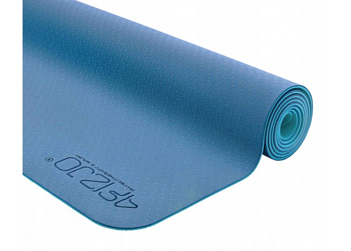 Килимок спортивний 4FIZJO TPE 4 мм для йоги та фітнесу 4FJ0334 Blue/Sky Blue