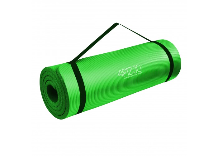 Килимок (мат) спортивний 4FIZJO NBR 1 см для йоги та фітнесу 4FJ0017 Green