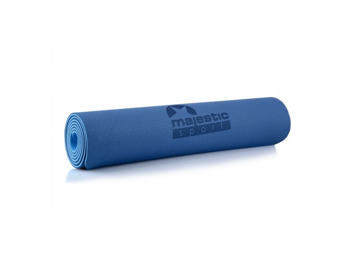 Килимок спортивний Majestic Sport TPE 6 мм для йоги та фітнесу GVT5010/B Blue/Sky Blue
