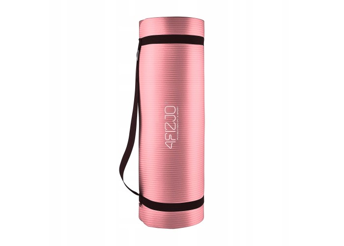Килимок (мат) спортивний 4FIZJO NBR 180 x 60 x 1.5 см для йоги та фітнесу 4FJ0370 Pink