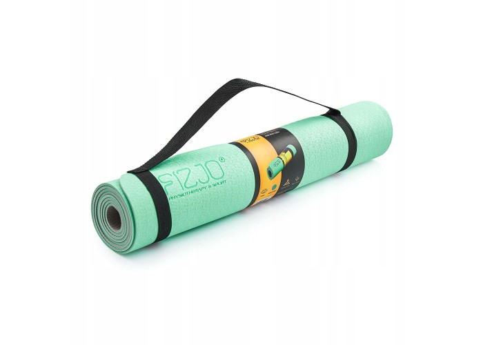 Килимок спортивний 4FIZJO TPE 4 мм для йоги та фітнесу 4FJ0335 Mint/Grey