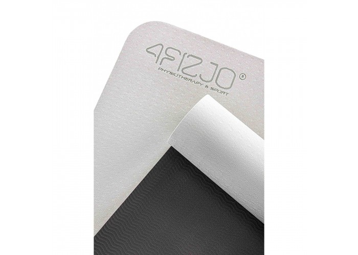 Килимок спортивний 4FIZJO TPE 4 мм для йоги та фітнесу 4FJ0336 Grey/Black