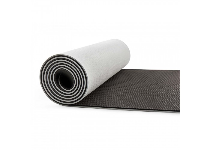 Килимок спортивний 4FIZJO TPE 4 мм для йоги та фітнесу 4FJ0336 Grey/Black