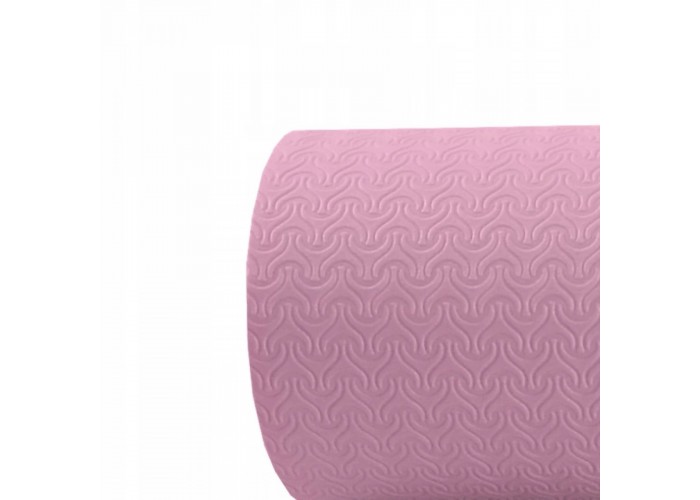 Коврик (мат) для йоги та фітнесу SportVida TPE 4 мм SV-HK0239 Pink/Sky Blue