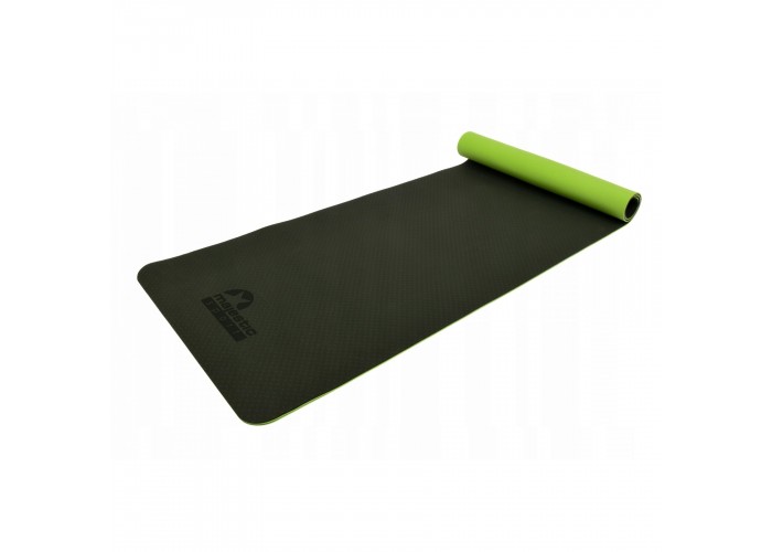 Килимок спортивний Majestic Sport TPE 6 мм для йоги та фітнесу GVT5010/G Navy Green/Green