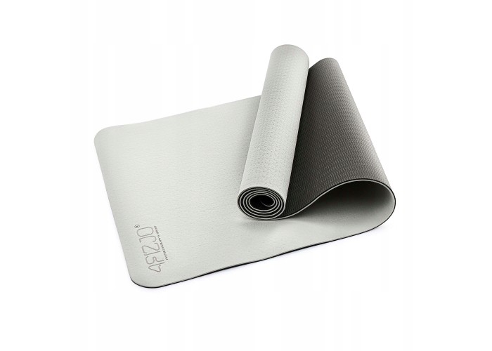 Килимок спортивний 4FIZJO TPE 4 мм для йоги та фітнесу 4FJ0336 Grey/Black