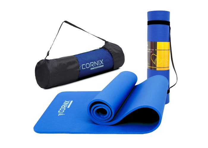 Килимок спортивний Cornix NBR 183 x 61 x 1 cм для йоги та фітнесу XR-0009 Blue