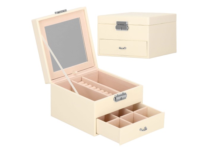 Скринька для прикрас (футляр для біжутерії) Springos 16 x 16 x 11 см HA1032