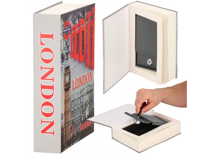 Книга-сейф (кешбокс) Springos 22 x 15.5 x 4.5 см для зберігання грошей та цінностей HA5049