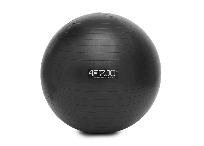М'яч для фітнесу (фітбол) 4FIZJO 55 см Anti-Burst 4FJ0399 Black