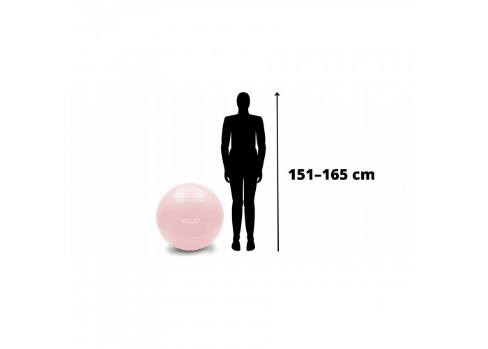 М'яч для фітнесу (фітбол) 4FIZJO 65 см Anti-Burst 4FJ0401 Pink
