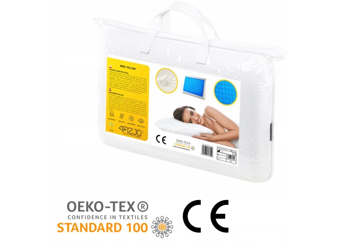 Подушка ортопедична 4FIZJO Med+ 40 x 58 см охолоджуюча для сну 4FJ0409
