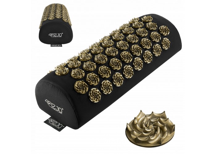 Валик акупунктурний 4FIZJO Standard Аплікатор Кузнєцова 4FJ0415 Black/Gold