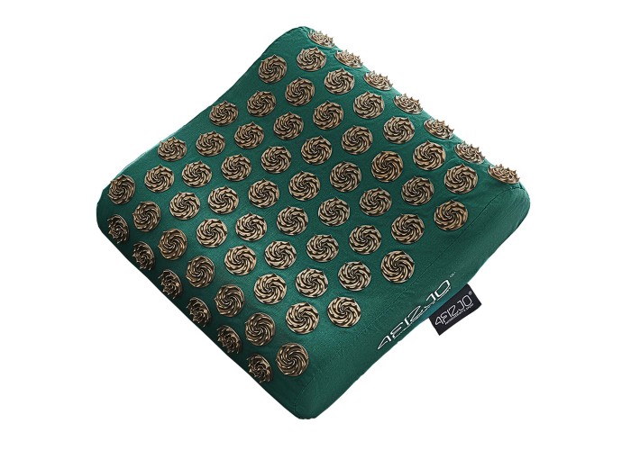 Подушка акупунктурна 4FIZJO Ergo Аплікатор Кузнєцова 4FJ0419 Navy Green/Gold