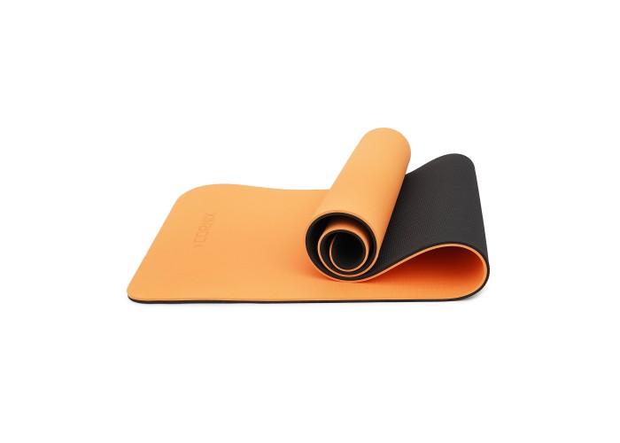 Килимок спортивний Cornix TPE 183 x 61 x 1 см для йоги та фітнесу XR-0091 Orange/Black