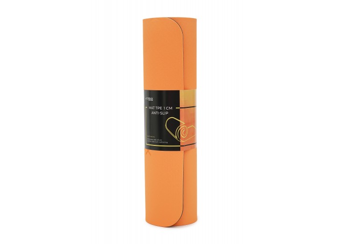 Килимок спортивний Cornix TPE 183 x 61 x 1 см для йоги та фітнесу XR-0091 Orange/Black