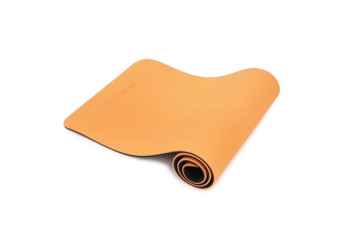 Килимок спортивний Cornix TPE 183 x 61 x 1 см для йоги та фітнесу XR-0091 Orange/Black