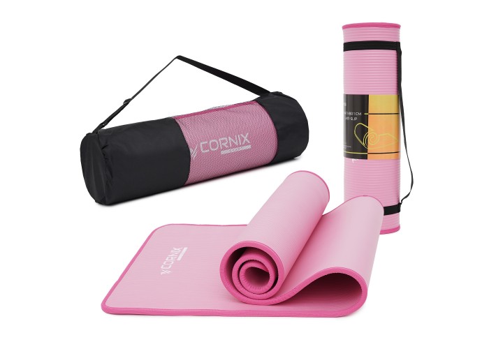 Килимок спортивний Cornix NBR 183 x 61 x 1 cм для йоги та фітнесу XR-0097 Pink/Pink