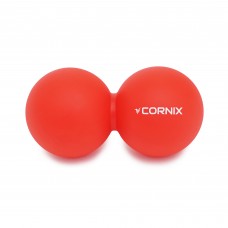 Масажний м'яч Cornix Lacrosse DuoBall 6.3 x 12.6 см XR-0112 Red