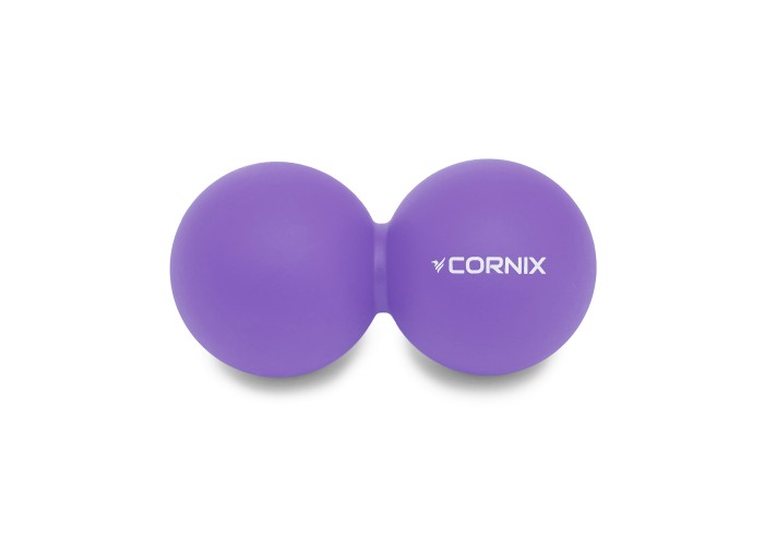 Масажний м'яч Cornix Lacrosse DuoBall 6.3 x 12.6 см XR-0114 Purple