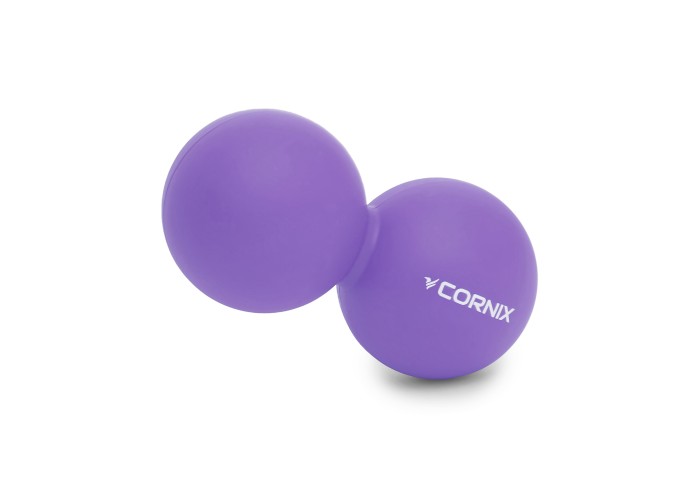 Масажний м'яч Cornix Lacrosse DuoBall 6.3 x 12.6 см XR-0114 Purple
