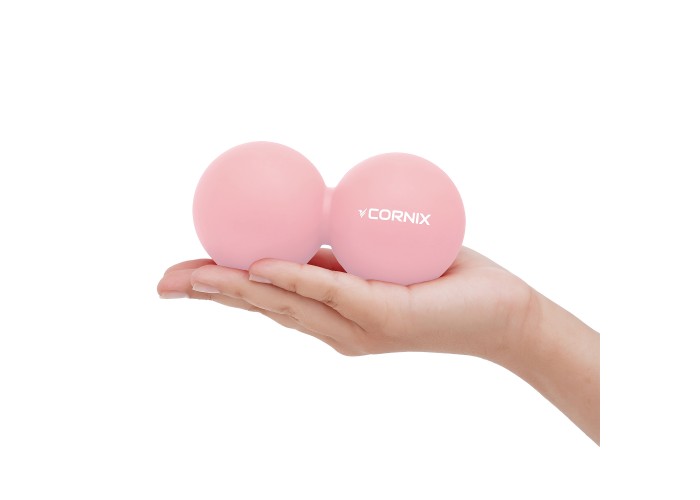 Масажний м'яч Cornix Lacrosse DuoBall 6.3 x 12.6 см XR-0116 Coral