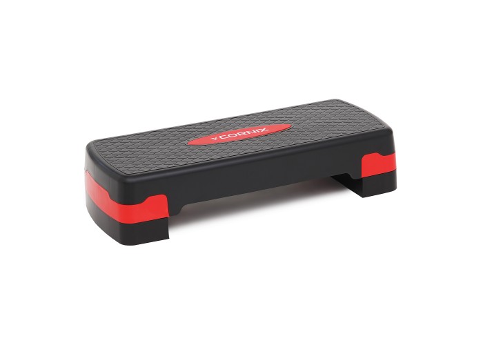 Степ-платформа 2-ступінчаста Cornix 68 х 28 х 10-15 см XR-0190 Black/Red