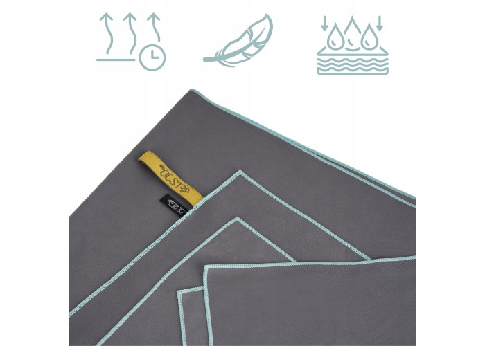 Рушник спортивний 4FIZJO XL 180 x 100 см з мікрофібри 4FJ0420 Grey