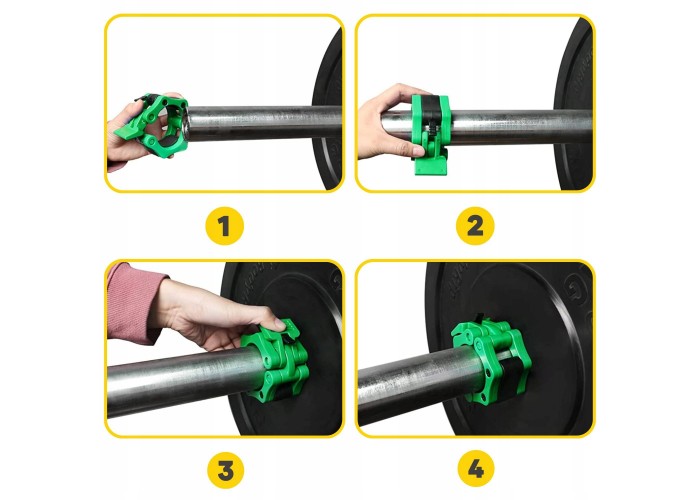 Замки (затиски) для олімпійського грифа 4FIZJO Quick Release 50 мм 2 шт 4FJ0521