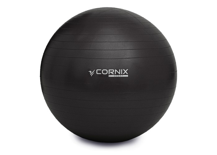 М'яч для фітнесу (фітбол) Cornix 85 см Anti-Burst XR-0260 Black