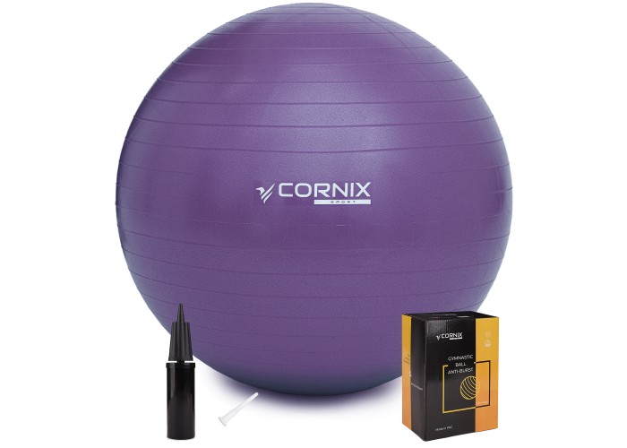М'яч для фітнесу (фітбол) Cornix 85 см Anti-Burst XR-0250 Violet