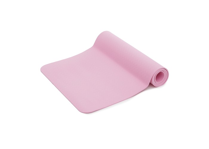 Килимок (мат) спортивний SportVida TPE 183 x 61 x 0.6 см для йоги та фітнесу SV-EZ0055 Pink
