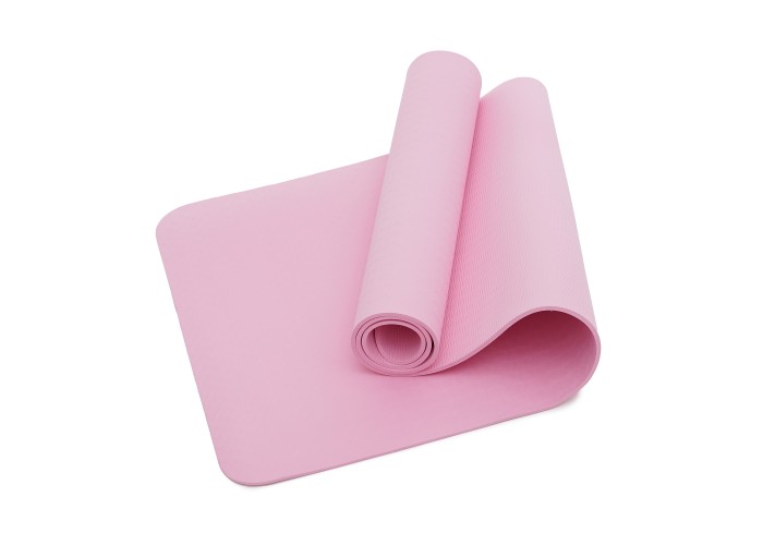 Килимок (мат) спортивний SportVida TPE 183 x 61 x 0.6 см для йоги та фітнесу SV-EZ0055 Pink