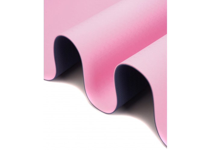 Килимок (мат) спортивний SportVida TPE 183 x 61 x 0.4 см для йоги та фітнесу SV-EZ0054 Pink/Blue