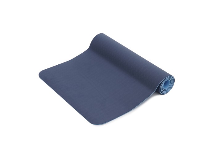 Килимок (мат) спортивний SportVida TPE 183 x 61 x 1 см для йоги та фітнесу SV-EZ0063 Blue/Sky Blue