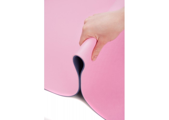 Килимок (мат) спортивний SportVida TPE 183 x 61 x 1 см для йоги та фітнесу SV-EZ0064 Pink/Blue