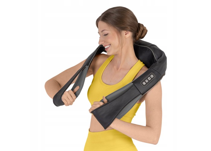 Накидка-масажер 4FIZJO Shiatsu Pro+ для шиї та спини 4FJ0564 Black/Grey