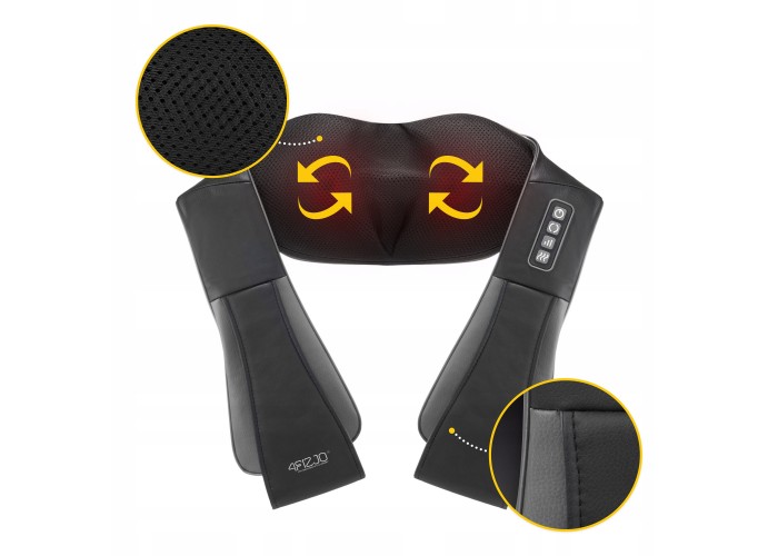 Накидка-масажер 4FIZJO Shiatsu Pro+ для шиї та спини 4FJ0564 Black/Grey