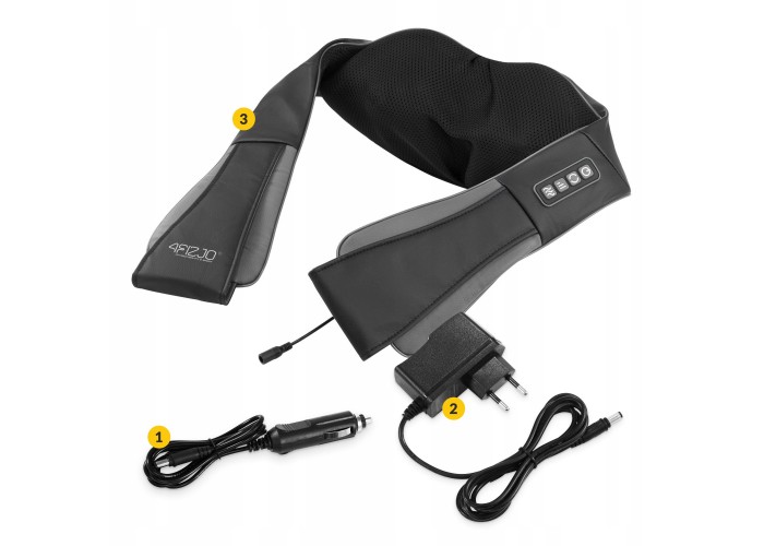 Накидка-масажер 4FIZJO Shiatsu Pro+ для шиї та спини 4FJ0564 Black/Grey