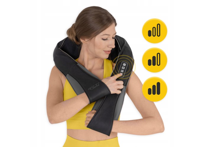 Накидка-масажер 4FIZJO Shiatsu Pro+ для шиї та спини 4FJ0564 Black/Grey