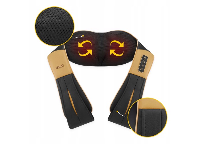 Накидка-масажер 4FIZJO Shiatsu Ultra+ для шиї та спини, акумуляторний 4FJ0566 Black/Gold