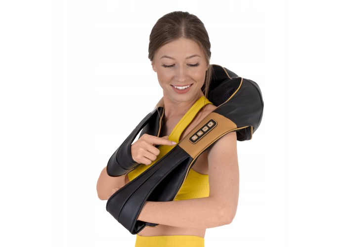 Накидка-масажер 4FIZJO Shiatsu Ultra+ для шиї та спини, акумуляторний 4FJ0566 Black/Gold