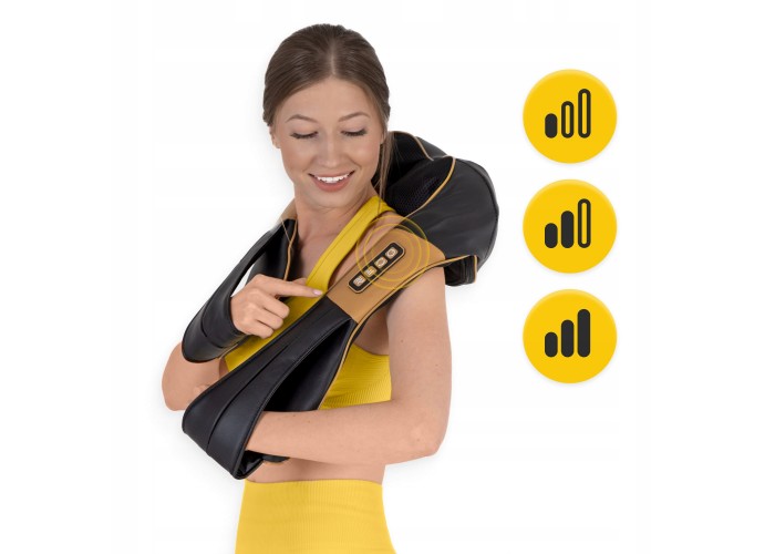 Накидка-масажер 4FIZJO Shiatsu Ultra+ для шиї та спини, акумуляторний 4FJ0566 Black/Gold