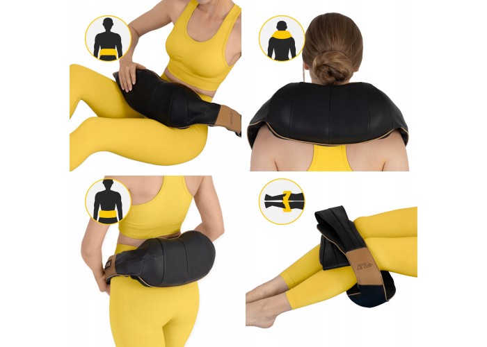 Накидка-масажер 4FIZJO Shiatsu Ultra+ для шиї та спини, акумуляторний 4FJ0566 Black/Gold