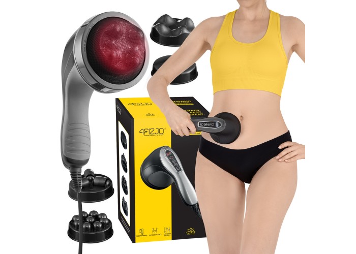 Ручний антицелюлітний масажер для тіла 4FIZJO Body Shaping 4 в 1 4FJ0558 Black