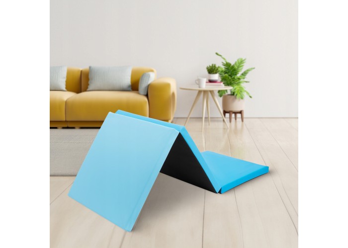 Мат гімнастичний складний 4FIZJO 180 x 60 x 5 см 4FJ0570 Blue/Sky Blue